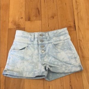love fire acid wash jean shorts